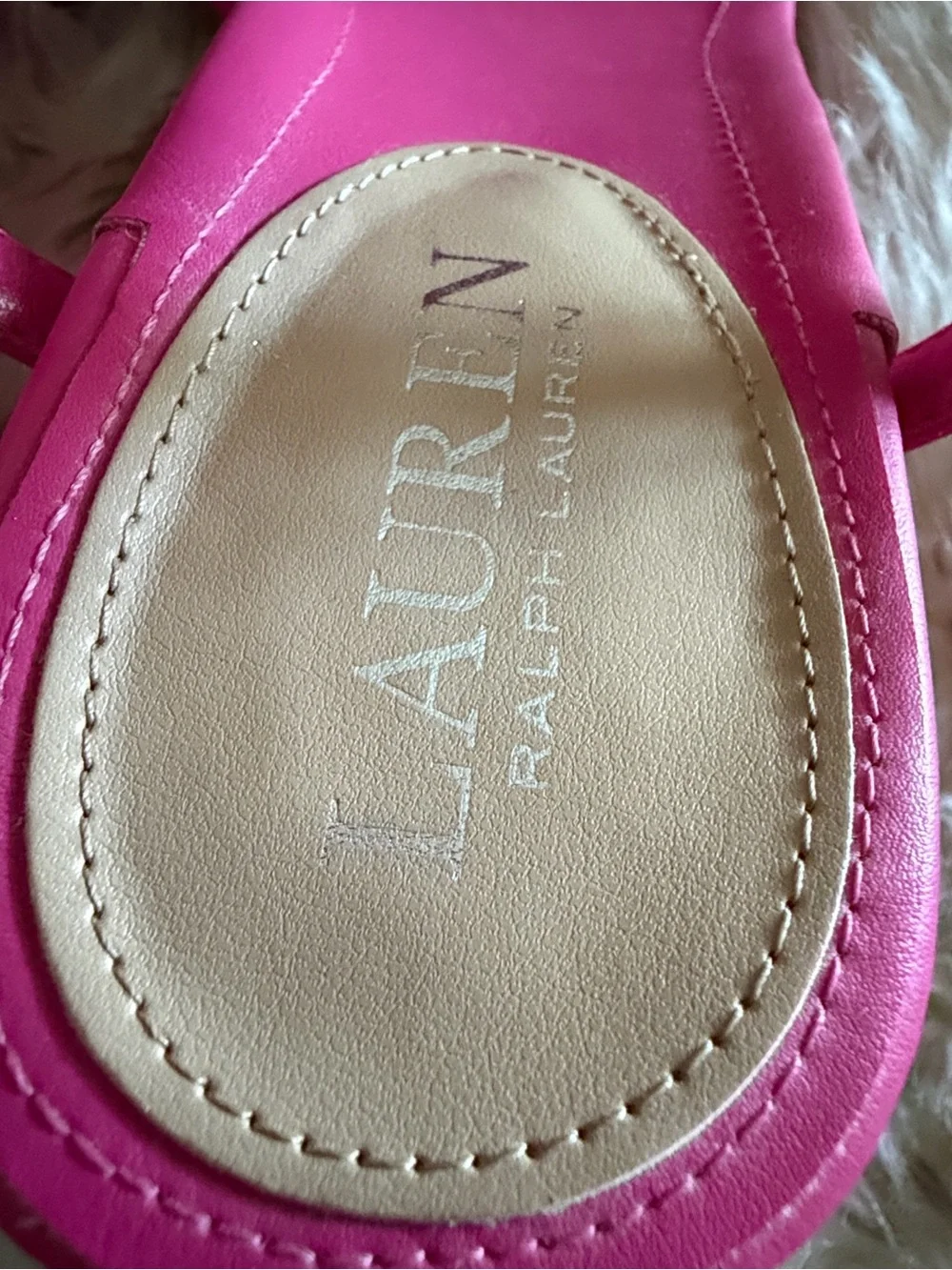 Ralph Lauren Jeannie Hot Pink low Wedge dressy designer hamptons Thong Sandals 8